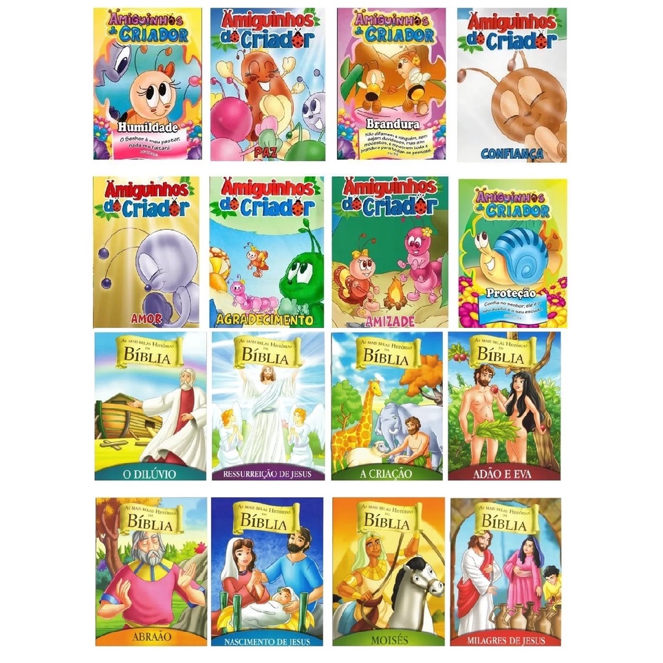 Kit C/ 16 Livros  Historias Da Bíblia – Só