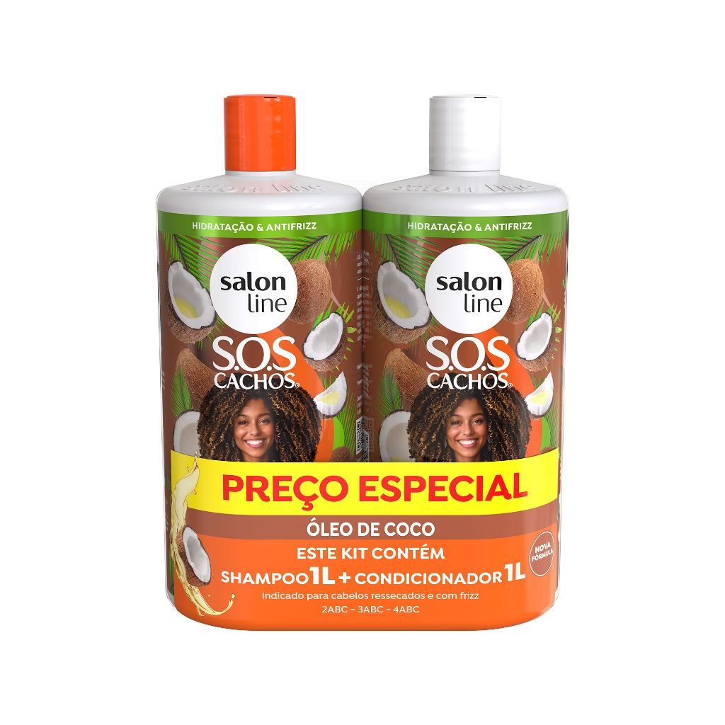 Kit SOS Cachos Coco Profundo Shampoo e Condicionad