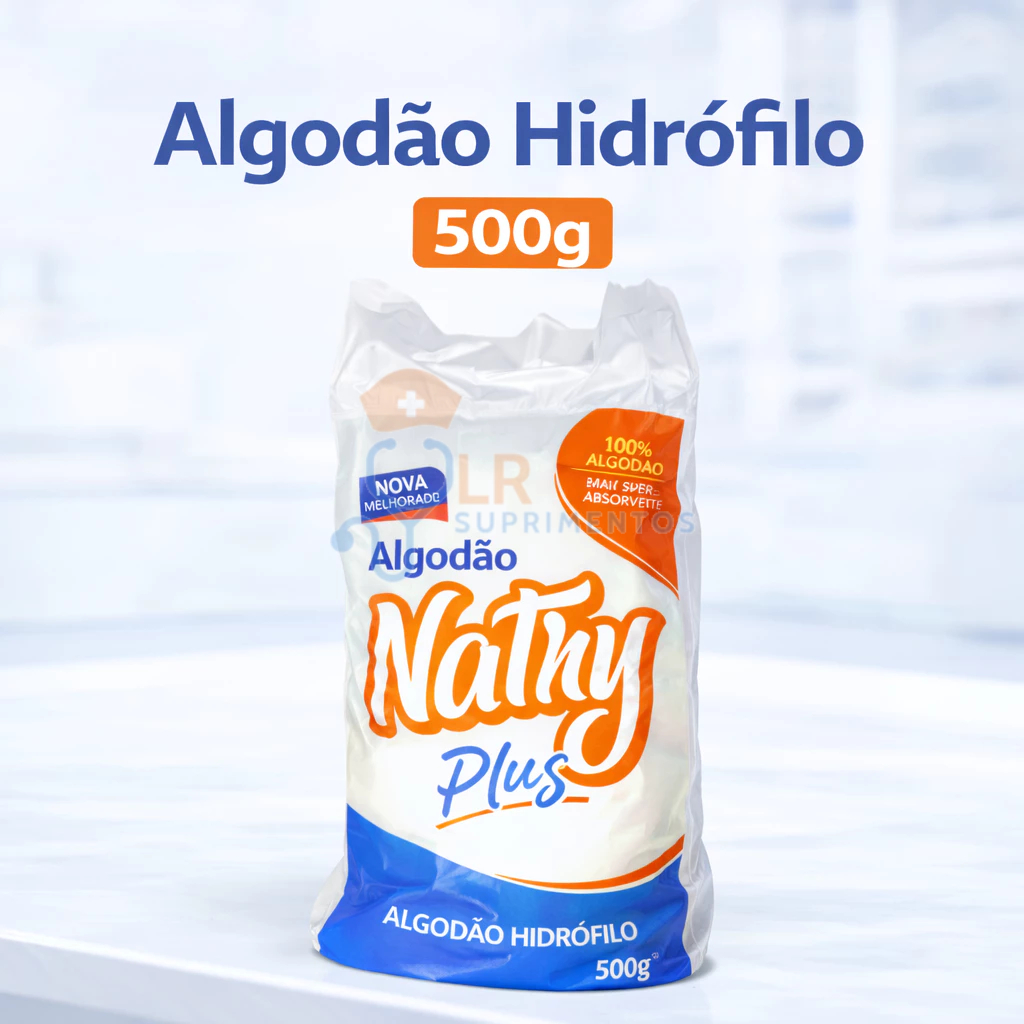 Algodão Em Rolo Hidrófilo 500g 100% Algodão Mac