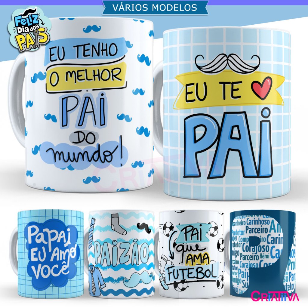 Caneca Dia dos Pais Lembrancinha Presente Pai Padr