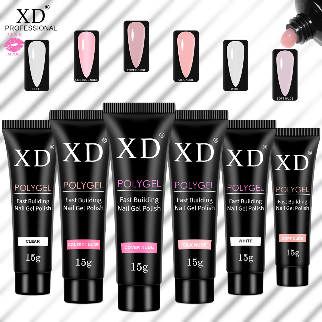 Polygel XD Nude LED UV Profissional 15g F1 Alongam