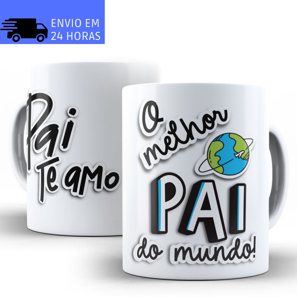 Caneca Dia dos Pais Personalizada de Porcelana par