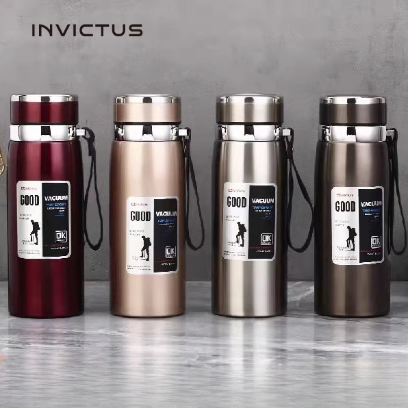 Garrafa 800ml/1000ml Inox Térmica Com Infusor Pra