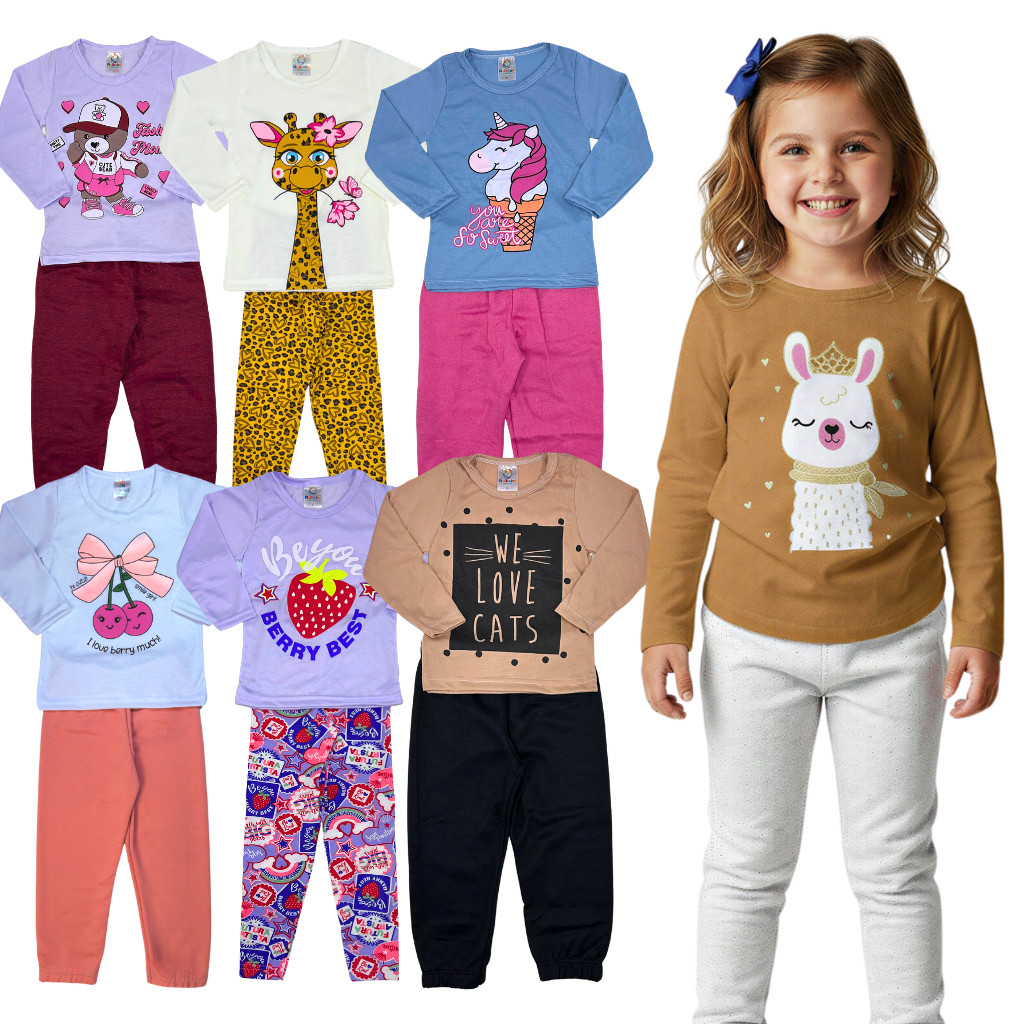 Kit 6 Peças 3 Conjunto Meia Estação Menina Infa