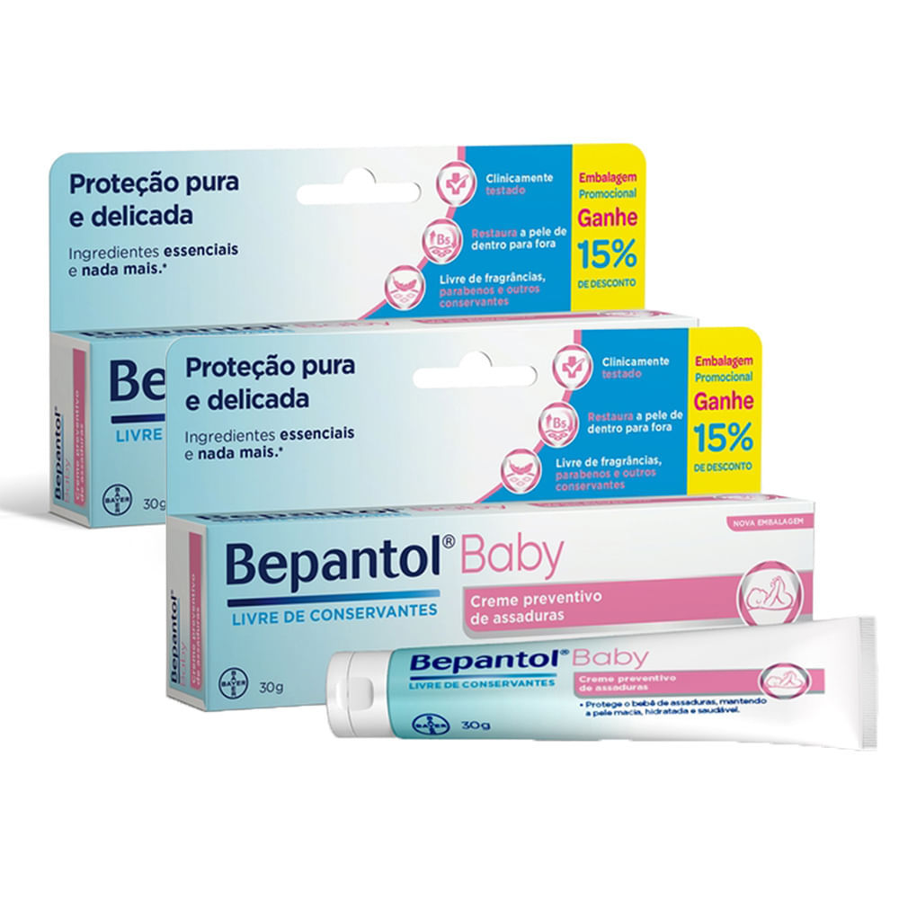 Kit 2 Bepantol Baby Creme Preventivo de Assaduras 