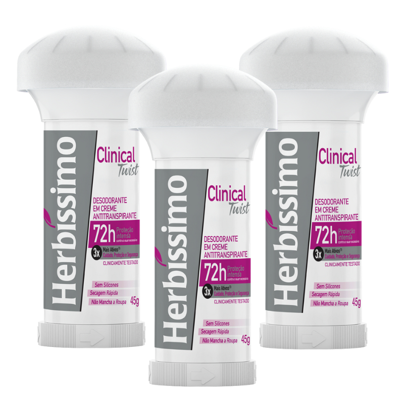 Kit Desodorante Twist Antitranspirante Herbíssimo