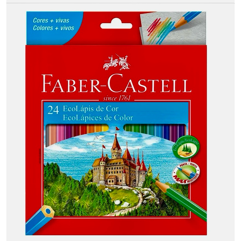 Lápis de Cor EcoLápis Faber Castell 24cores.
