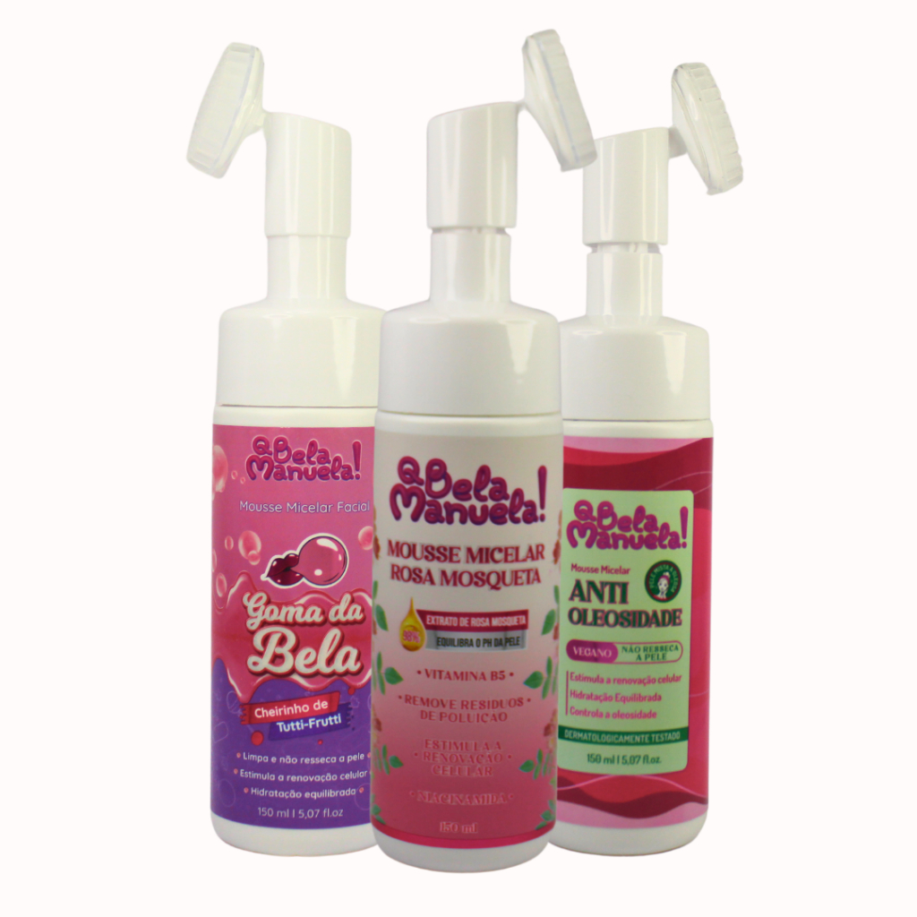 Mousse Micelar Limpeza Facial Q Bela Manuela