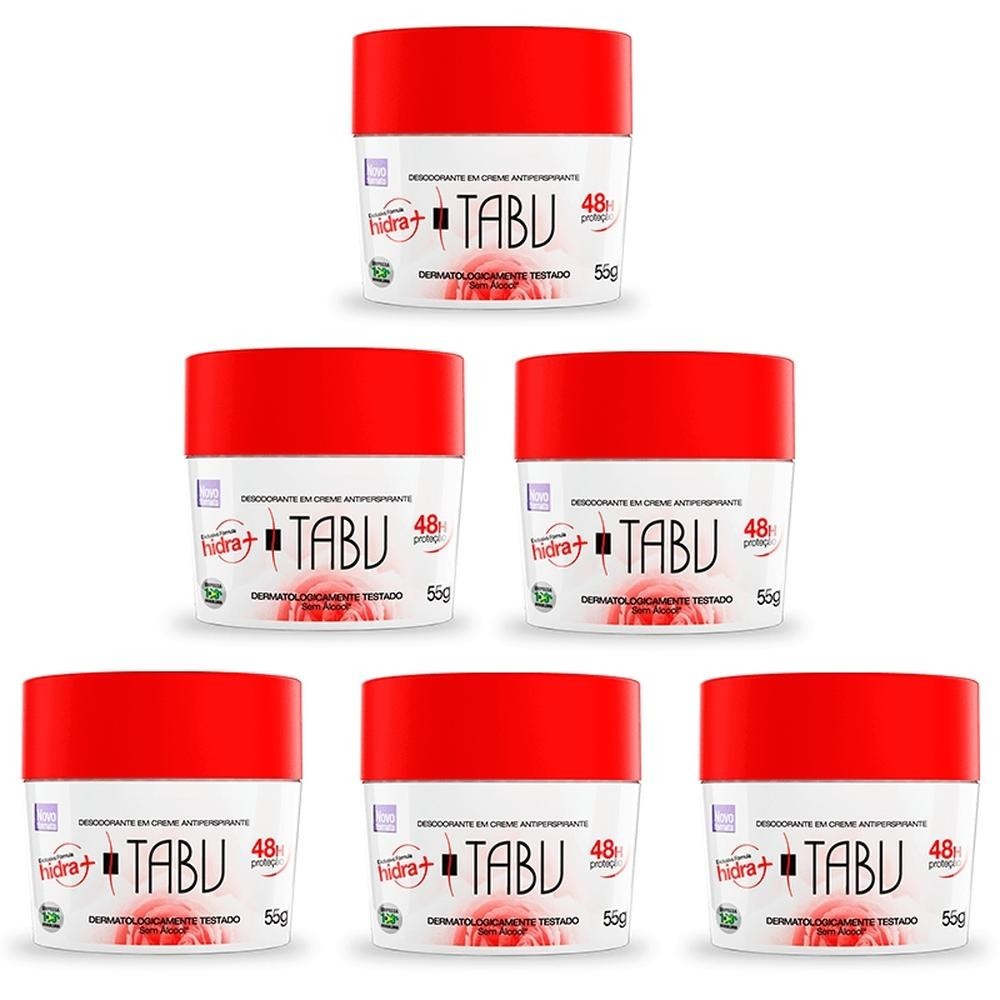 Kit 6 unid – Desodorante Creme Antitranspira