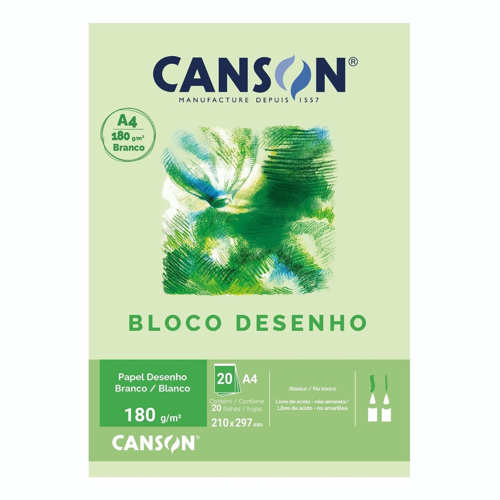 Bloco Desenho Estudante A4 Canson Com 20 folhas 18