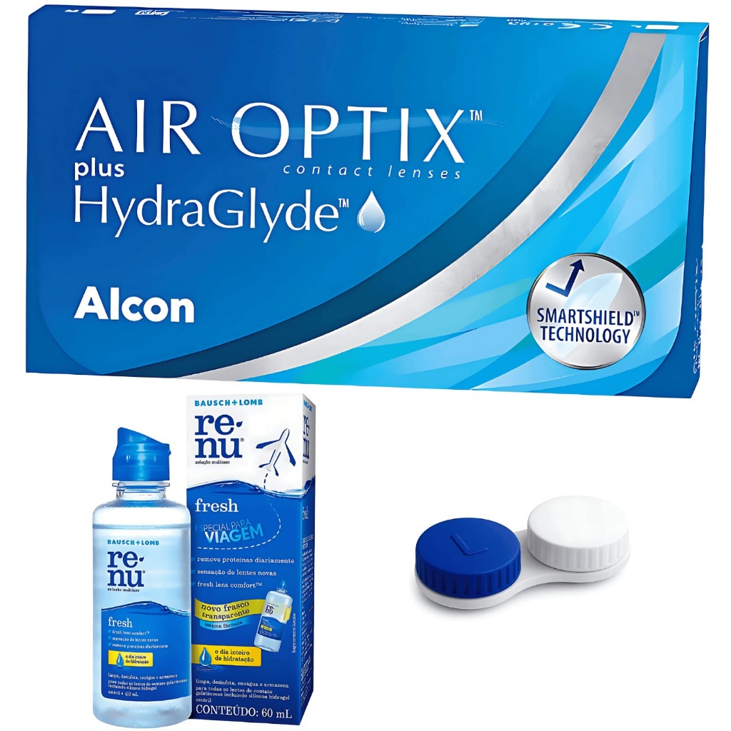 Lentes De Contato Air Optix Hydraglyde Alcon + Est