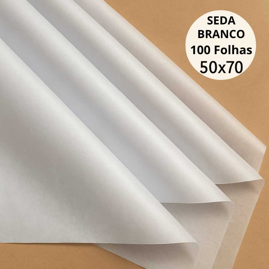 PAPEL SEDA BRANCO 50×70 – 100 FOLHAS