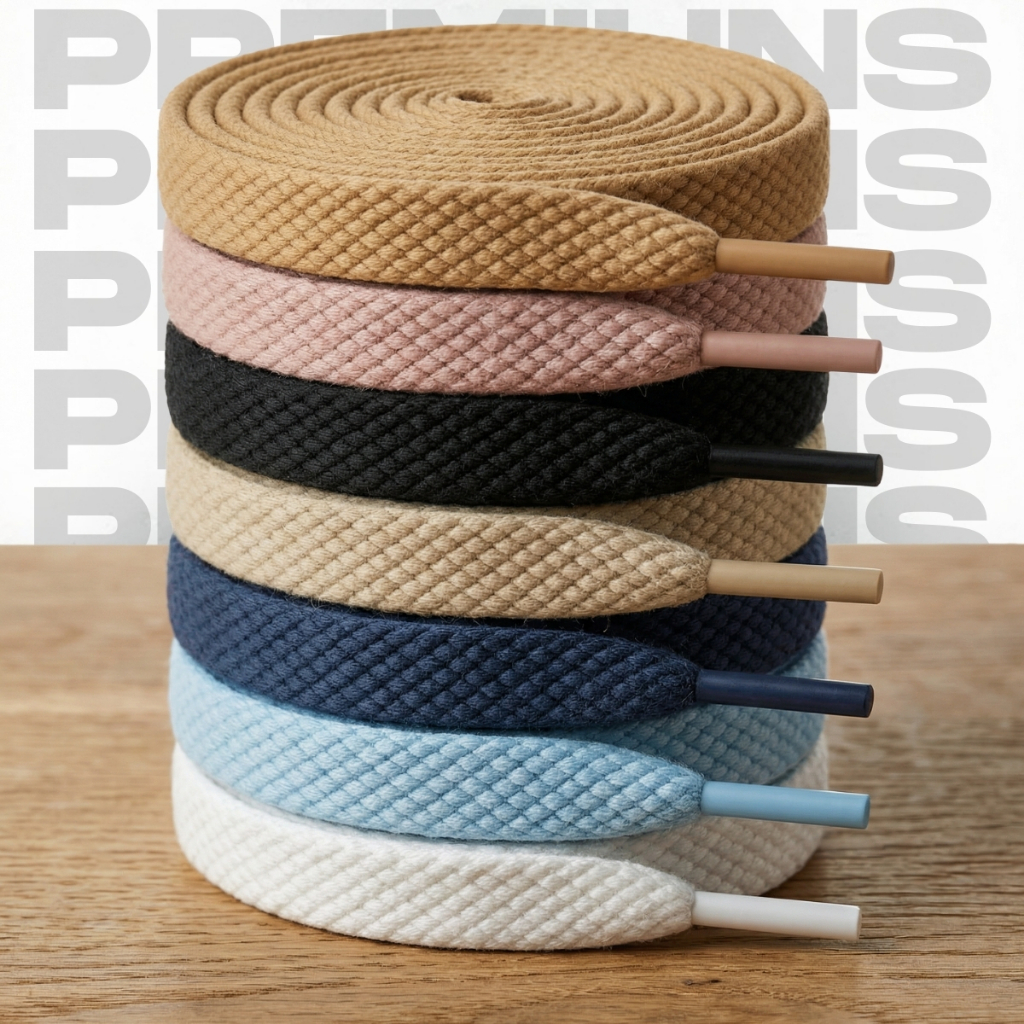 Kit 2 Pares Cadarços Chato Casual Para Tênis 120