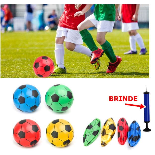 Bola Vinil Dente De Leite Futebol + Bomba Inflas-2