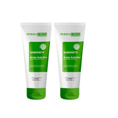 Kit Com 2 Dermachem Sabonete P/ Pele Oleosa Acido 