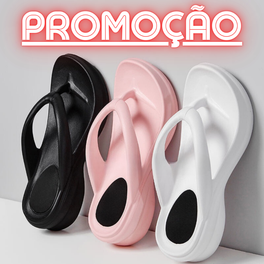Chinelo Feminino Tamanco Idoso Ortopédico Macio L