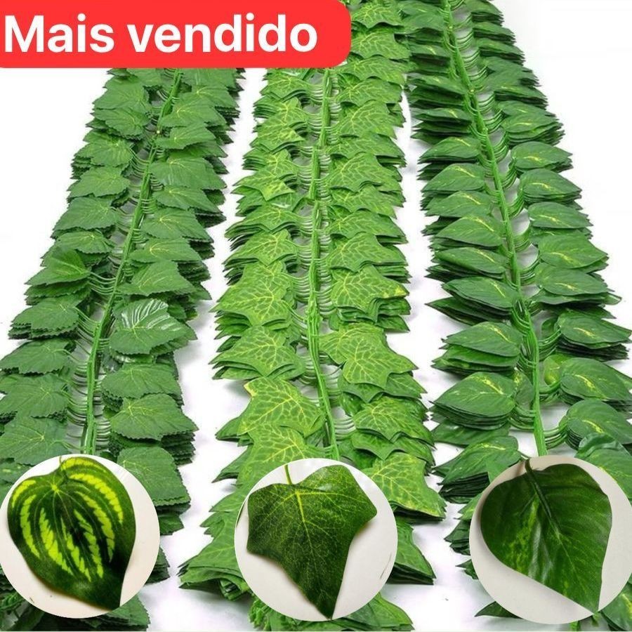 2/4/6 Metros Hera Artificial Cordão Folhagem Trep