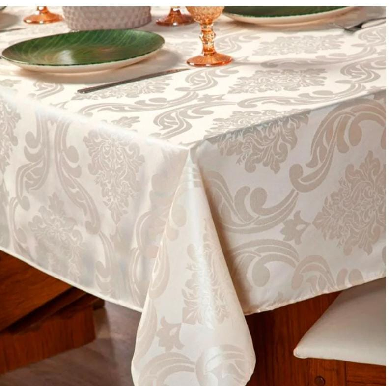 Toalha de Mesa Luxo Quadrada para 4 Lugares Jacqua
