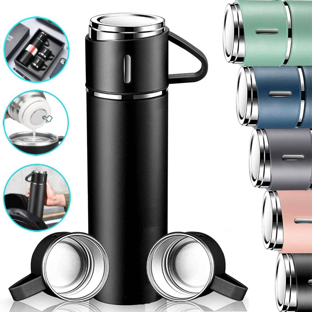 caneca Garrafa Térmica Vacuum Bottle Inox Xícara
