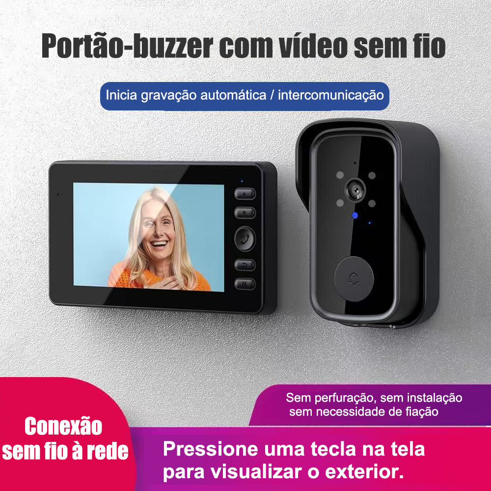 Campainha Visual Sem Fio com Tela – Seguran�