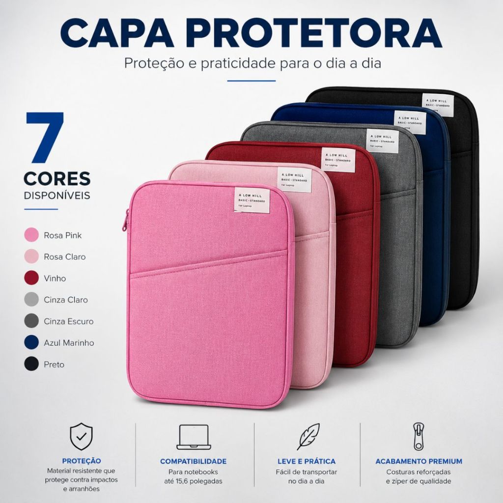 Capa Para Notebook Macbook 15,6 Protetora Resisten