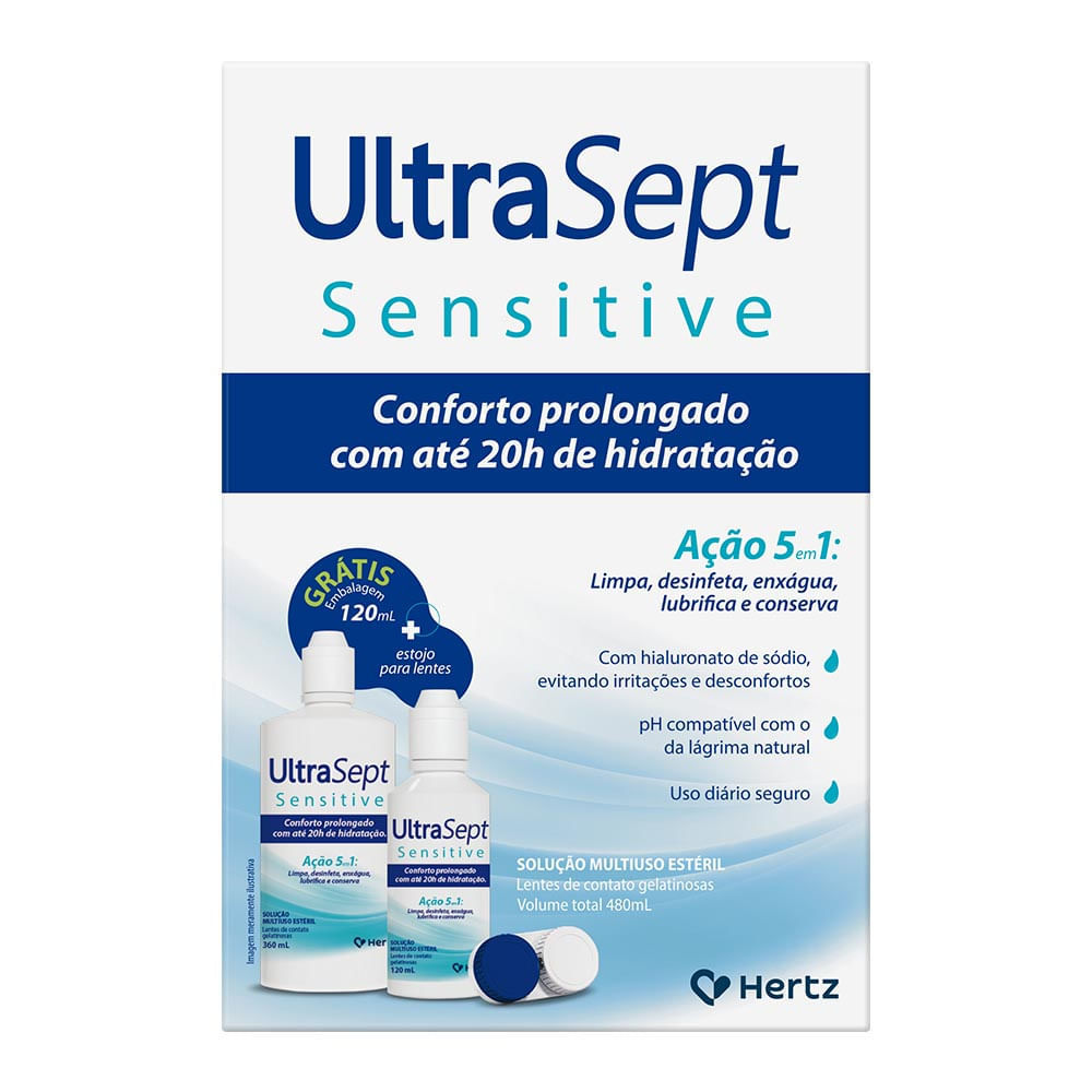 UltraSept Sensitive Solução Multiuso para Lentes