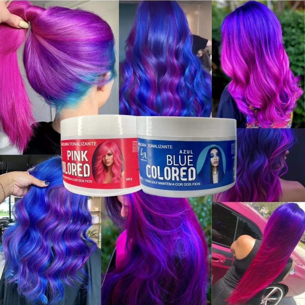 Combo Tonalizante Rosa e Azul – Cabelos e Me