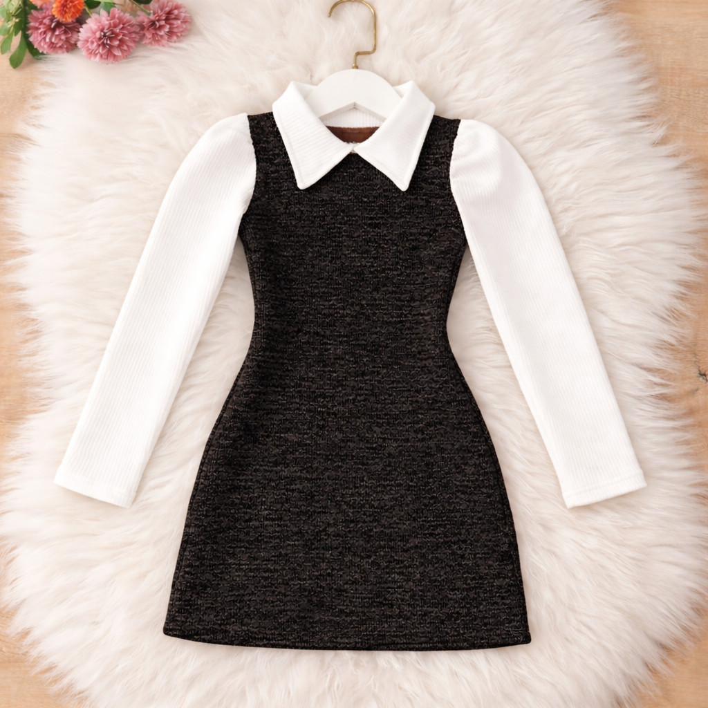 Vestido infantil Manga longa de menina /vestidinho