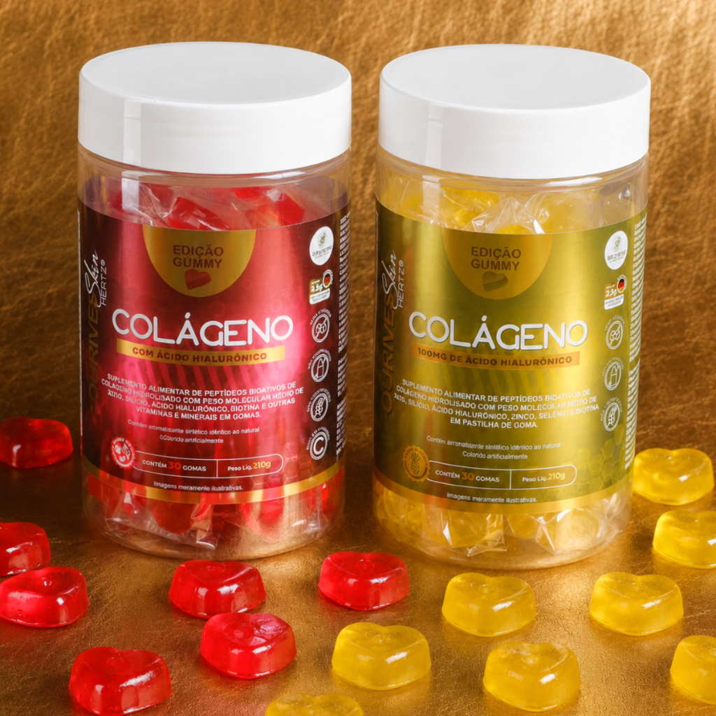 Colágeno Gummy Frutas Vermelhas e Abacaxi Zero A�