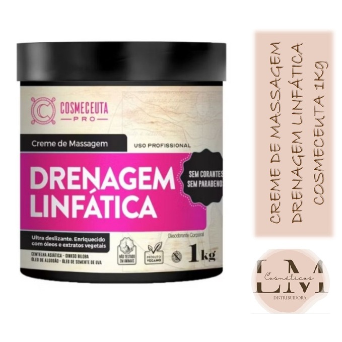 Creme de Massagem Cosmeceuta Drenagem Linfatica 1k