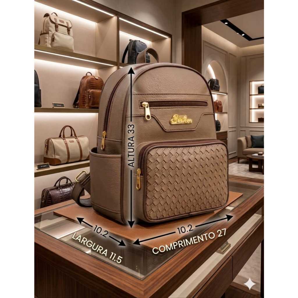 Mochila Femenina Casual, Linda ,Luxosa Con Tres Co