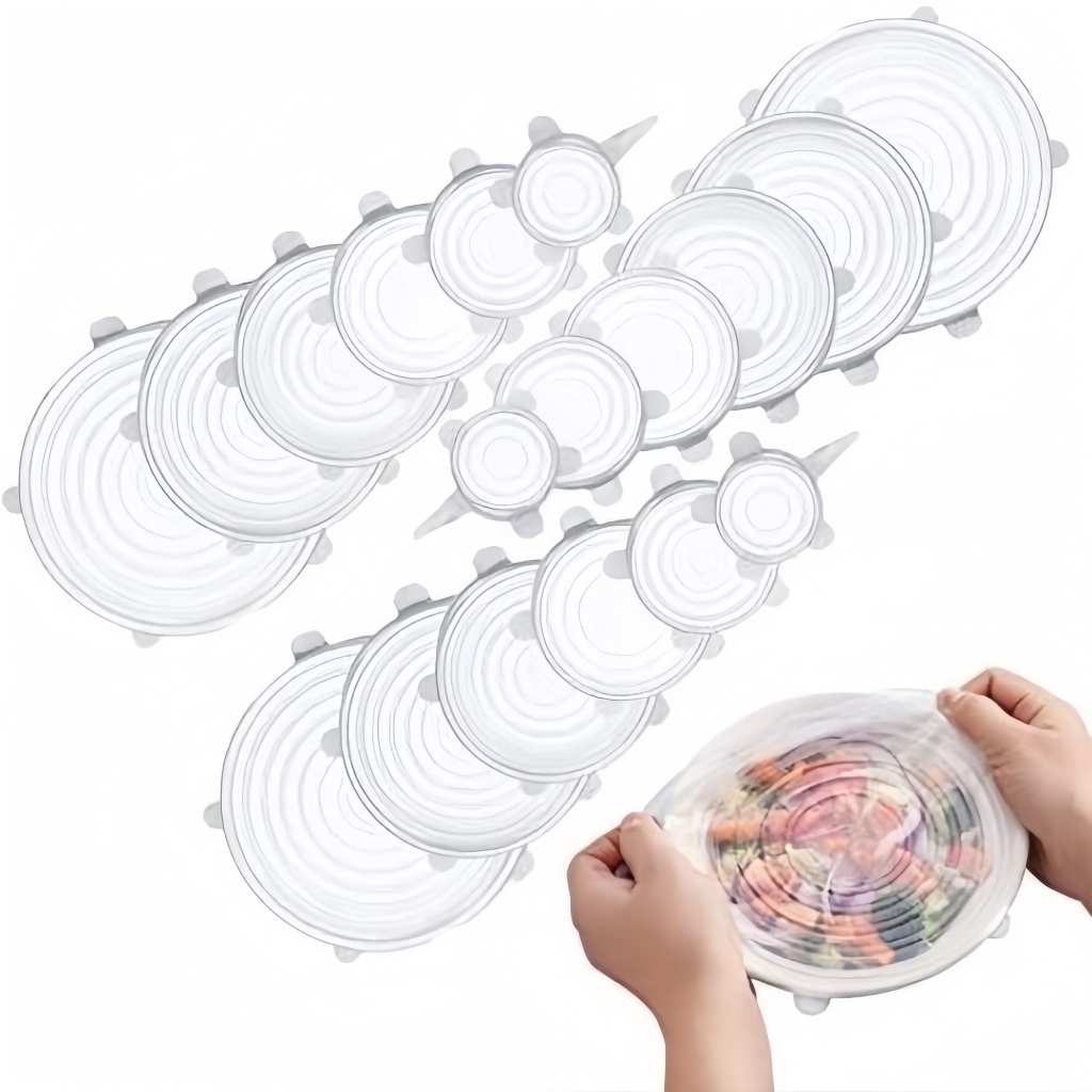 24 Pcs Tampa Silicone Elastica Reutilizável À Pr