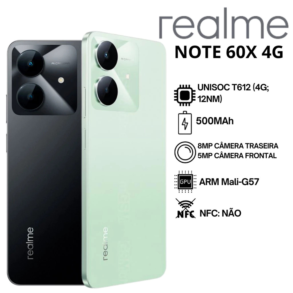 Smartphone Realme Note 60X Dual Sim Versão Global