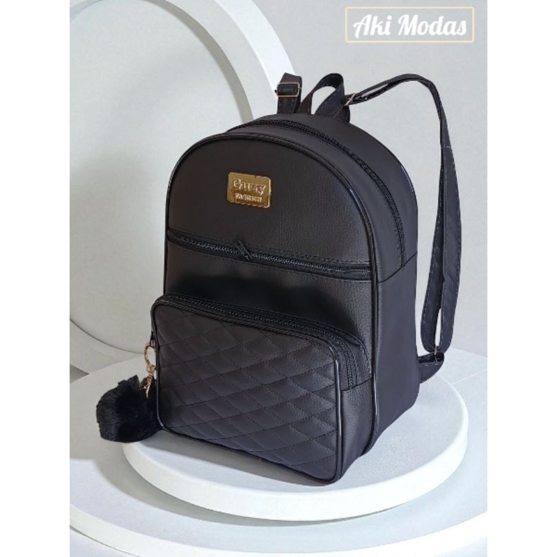 Bolsa Mochila Feminina de Costas Courino Elegante 