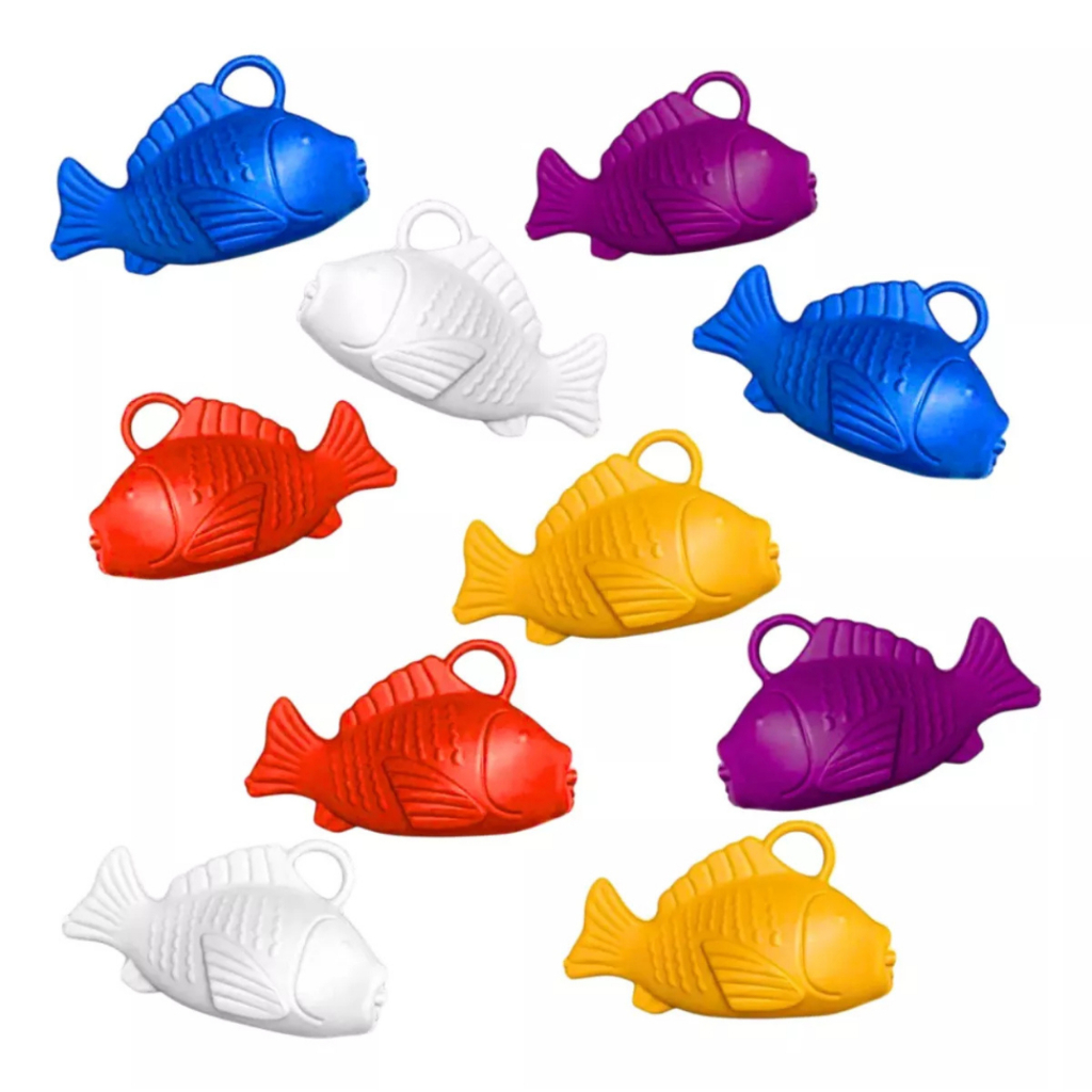 Kit 10 20 ou 30 Peixinhos Coloridos de Brinquedo