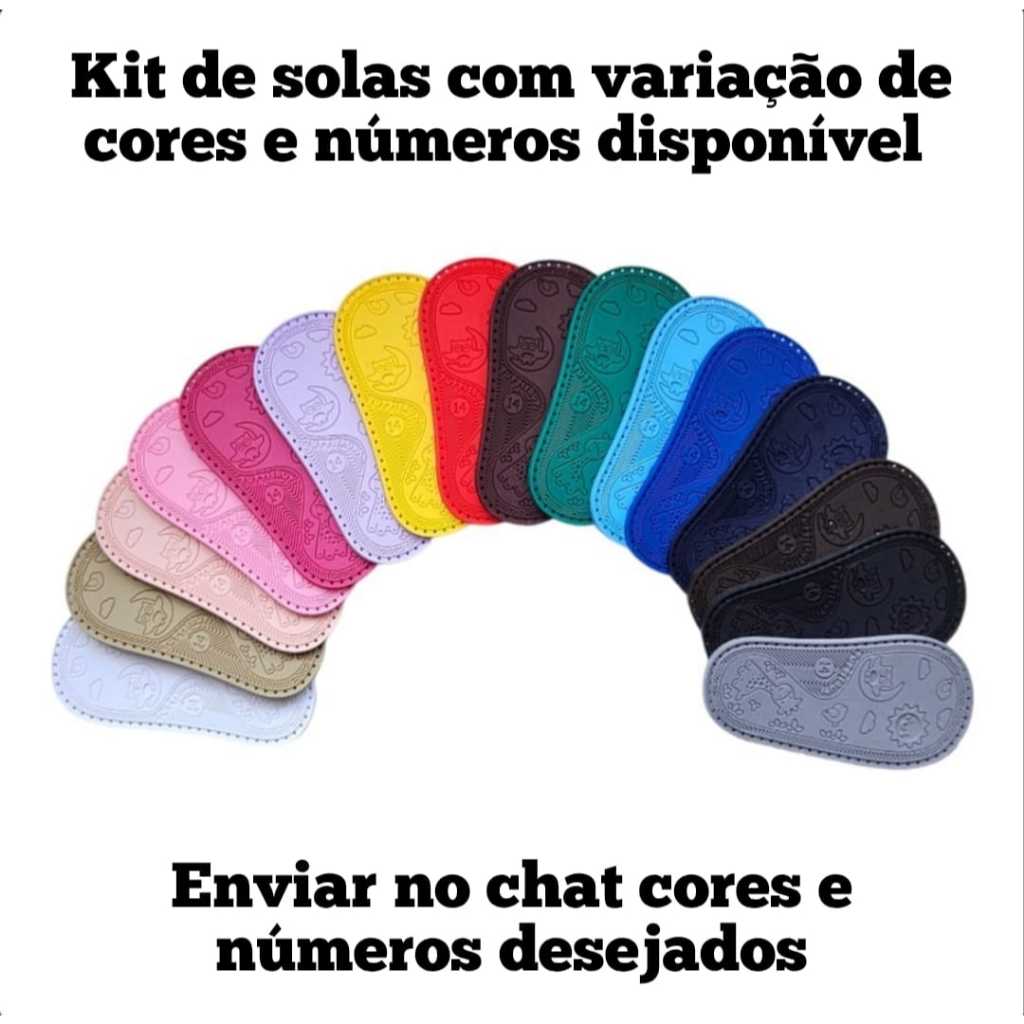 Solinhas para Sapatinhos de Crochê (do 14 ao 20) 