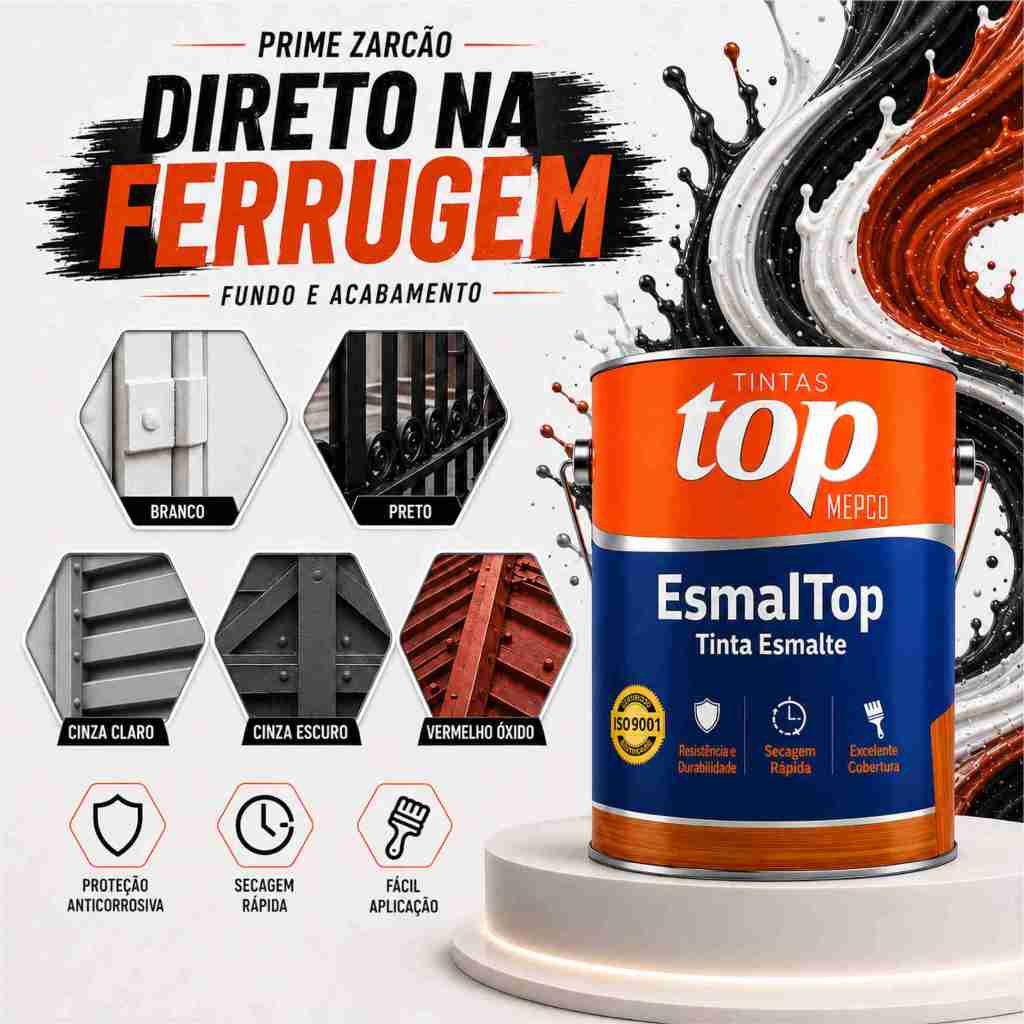 Tinta Para Ferrugem 900ml Direto no Metal, Alta A
