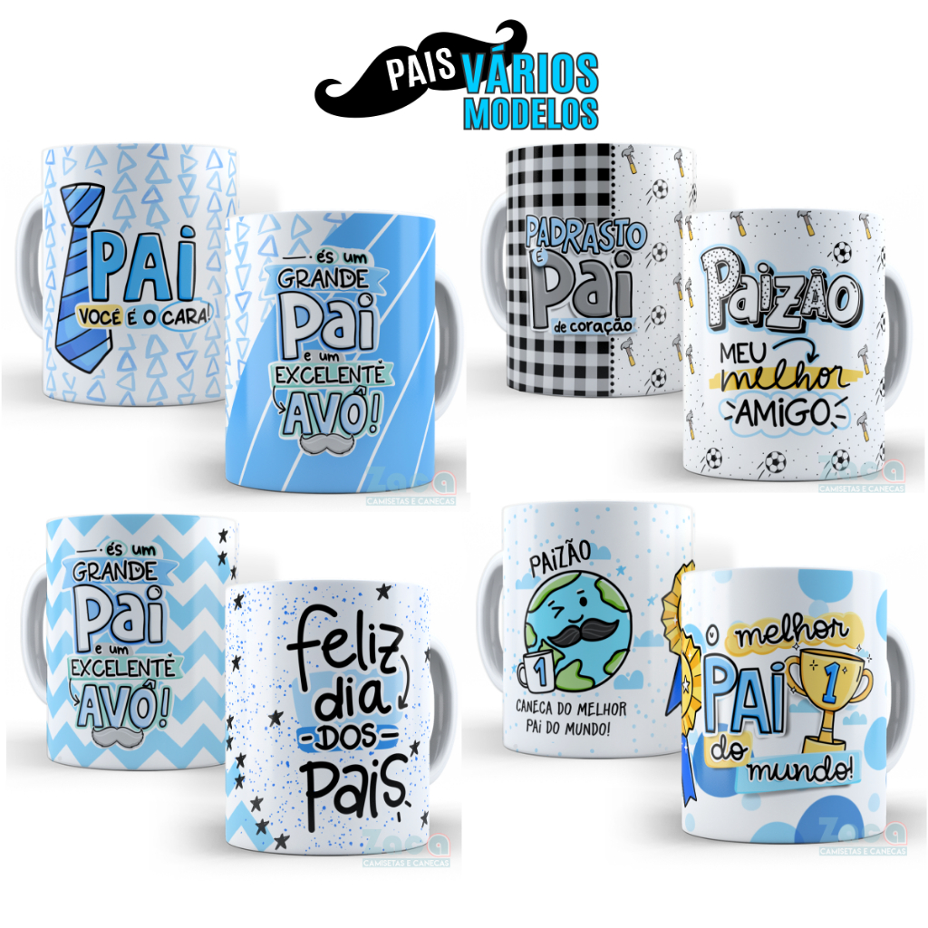 Caneca Dia dos Pais Premium Brilho Presente Para P