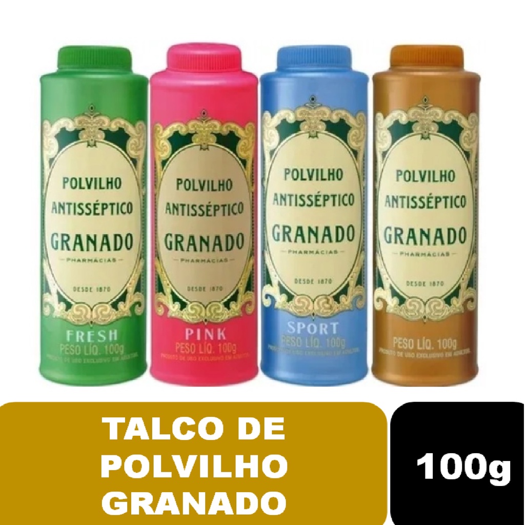 Talco Polvilho Antisséptico Granado 100g Para Pé
