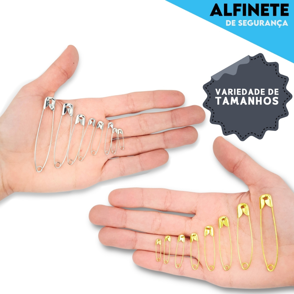 Alfinete de Segurança Ouro/Prata – Pacote c