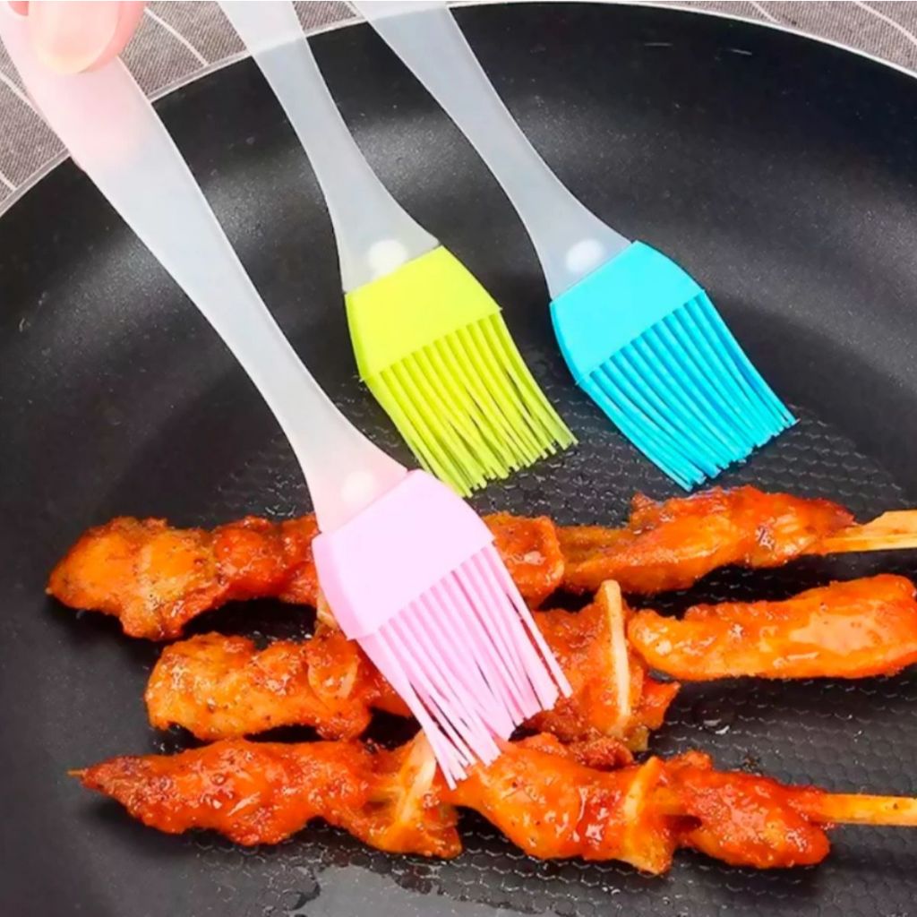 Espátula E Pincel de Silicone Culinário Cabo Pl�