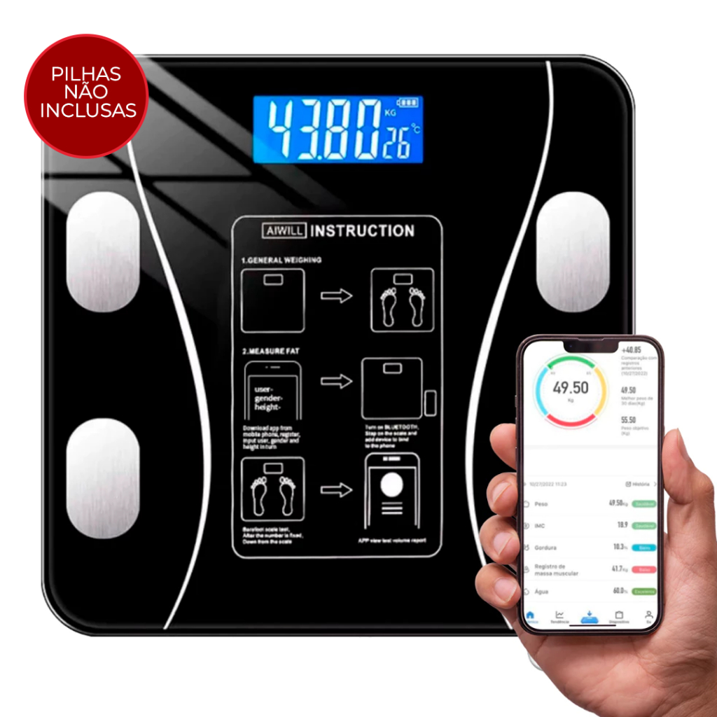 Balança Digital Bioimpedância Profissional Supor