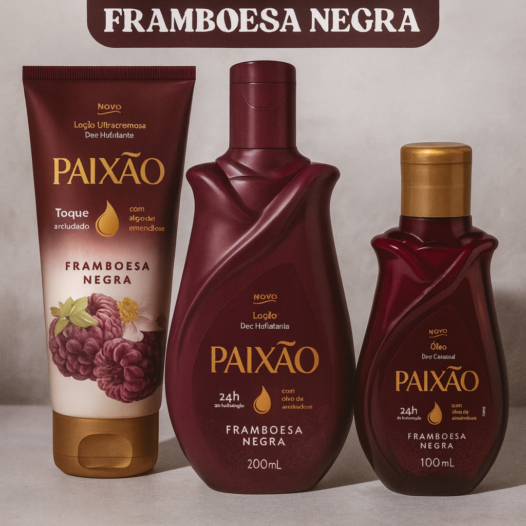 Hidratante e Óleo Corporal LINHA PAIXÃO –