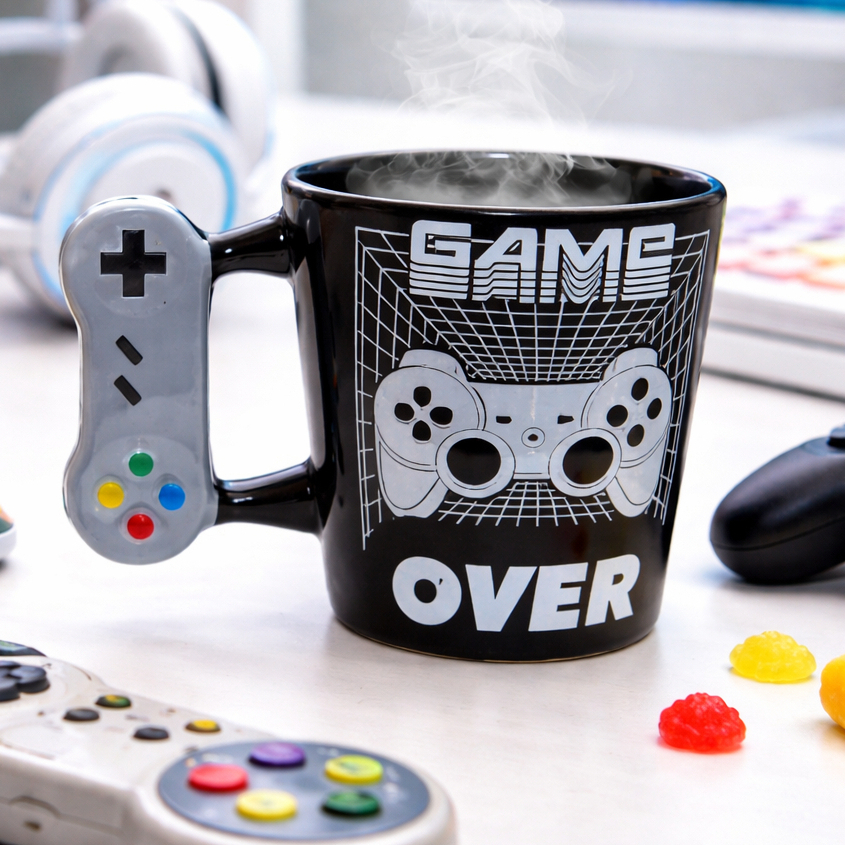 Caneca Vídeo Game Controle Joystick 3D Gamer Geek