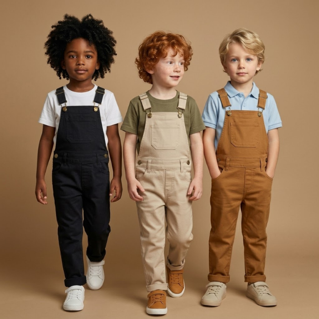 Jardineira Longa Macacão Infantil Menino Bebê Sa