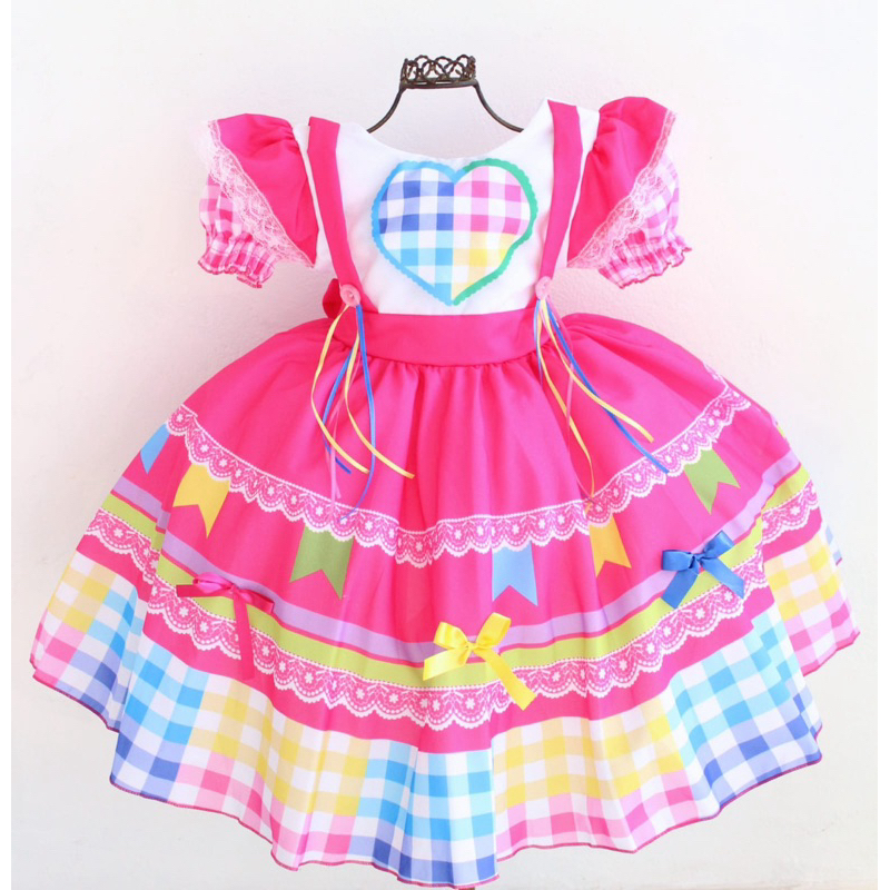 Vestido Infantil Festa Junina Quadrilha São João
