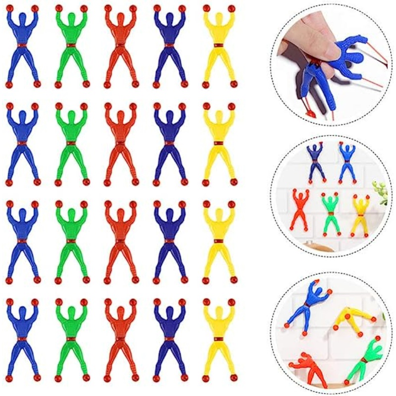 30pcs Escaladores De Parede Coloridos Pegajosos Mo