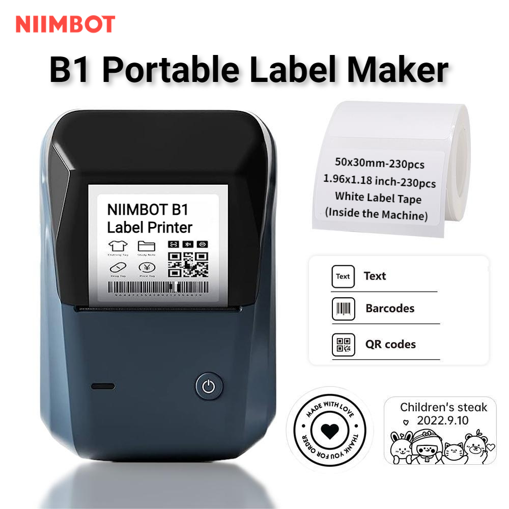 NIIMBOT B1 Label Maker Com Identificação Automá