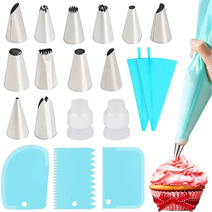 24 Pçs Conjunto De Saco De Confeiteir+ 3 Pçs Esp