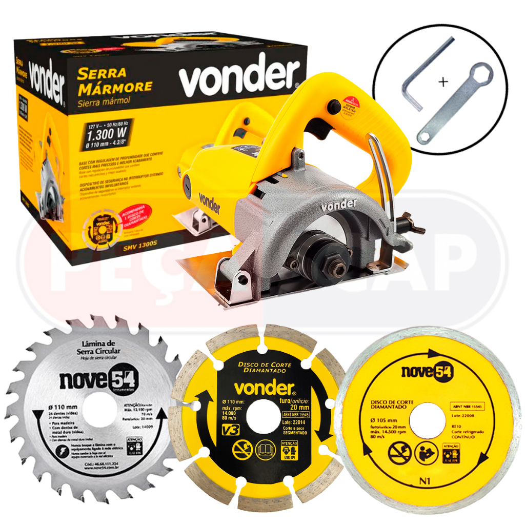 Serra Mármore Profissional Smv1300s Vonder 127V/2